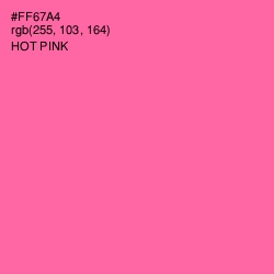 #FF67A4 - Hot Pink Color Image